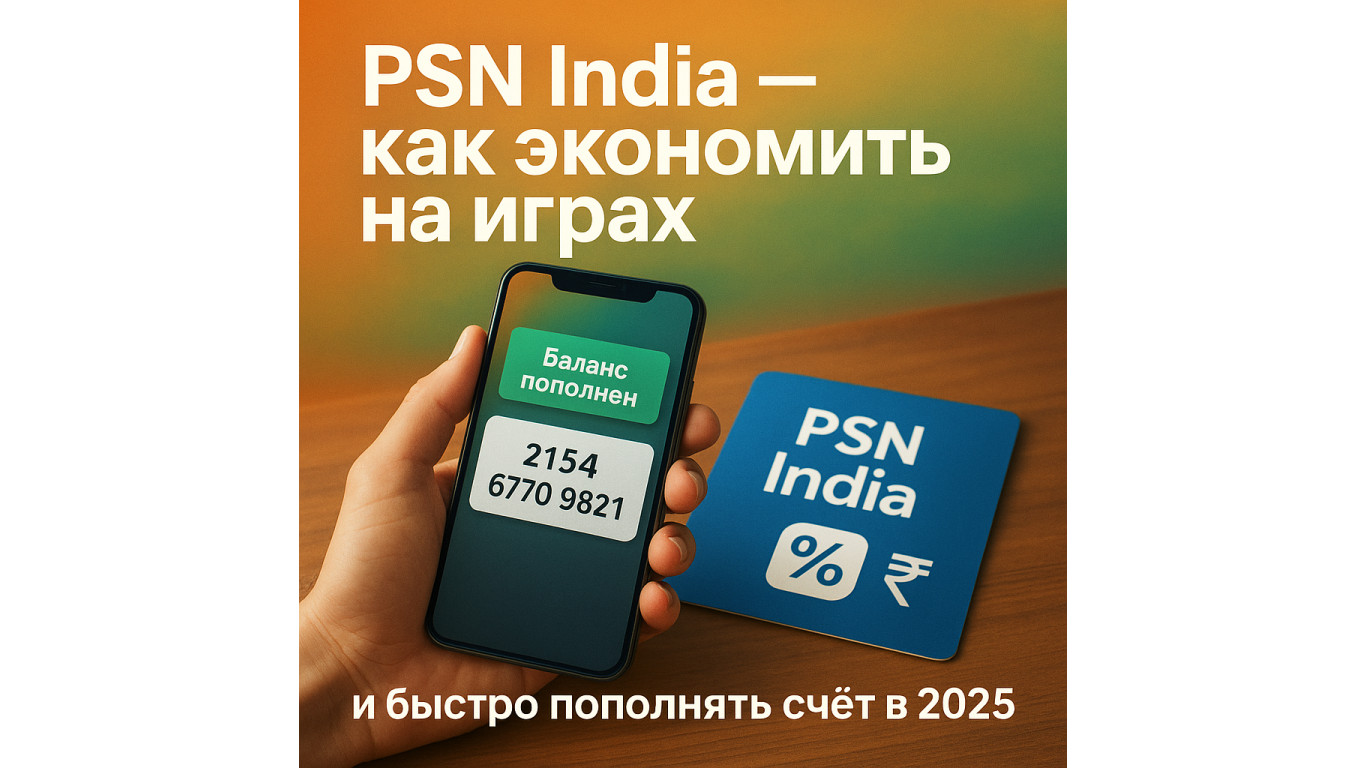PSN India — как экономить на играх и быстро пополнять счёт в 2025