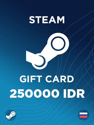 Купить подарочную карту Steam на 250000 рупий дешево и моментально