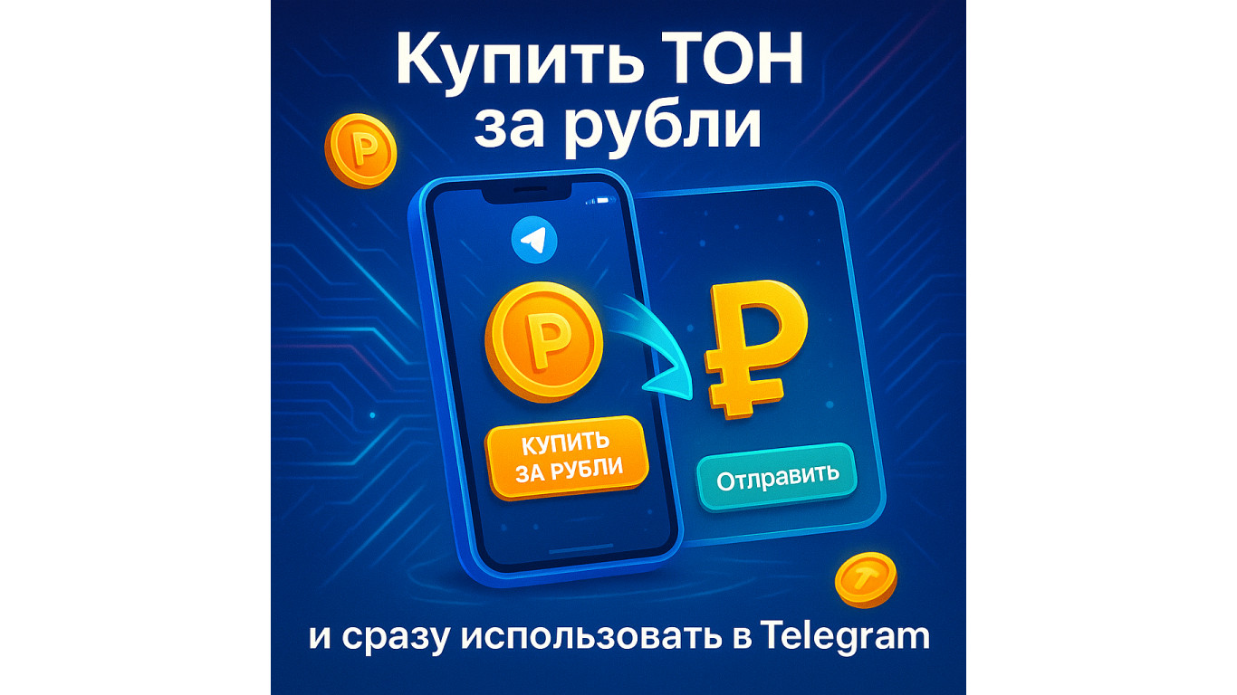 Как купить ТОН за рубли и сразу использовать в Telegram